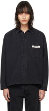 Jacquemus Black Les Classiques 'la Chemise De-nîmes' Denim Shirt In Black
