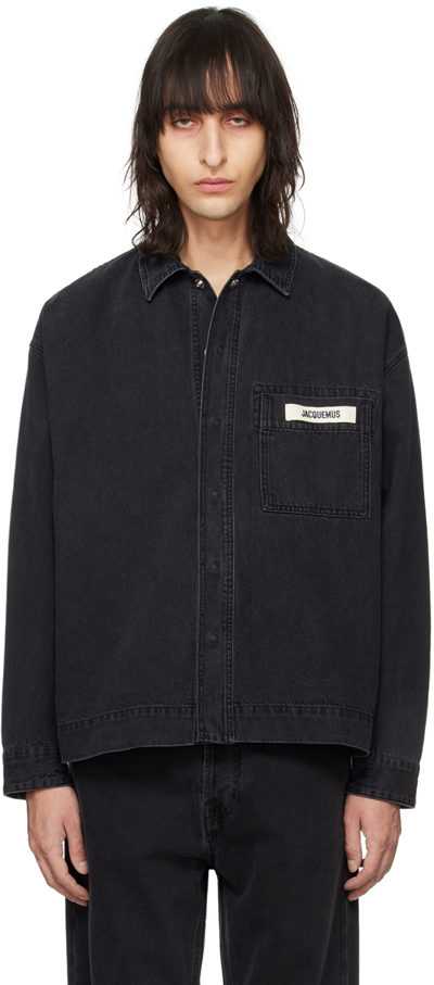 Jacquemus Black Les Classiques 'la Chemise De-nîmes' Denim Shirt