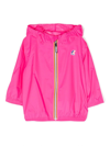 K-way Le Vrai Hooded Zip Jacket In Fucsia