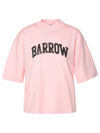 BARROW BARROW CROP T-SHIRT IN PINK COTTON