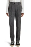 Golden Goose Journey Tapered High-rise Wool-blend Pants In Greywhite