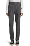 Golden Goose Journey Ws Pant Tapered High Waisted Wool Blend F In Grey/ White