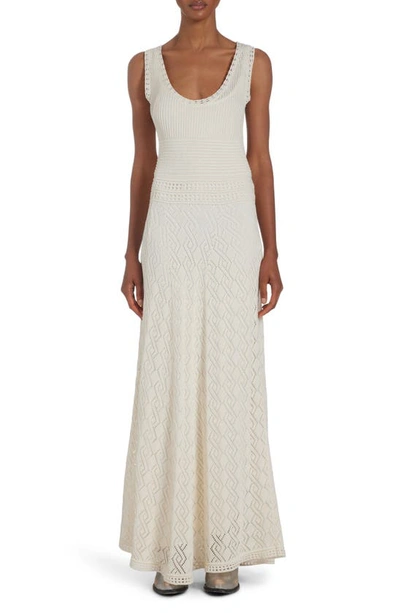 Golden Goose Lowell Knitted Maxi Dress In Neutrals