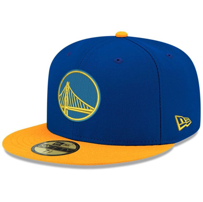 New Era Royal Golden State Warriors 2-tone 59fifty Fitted Hat In Blue