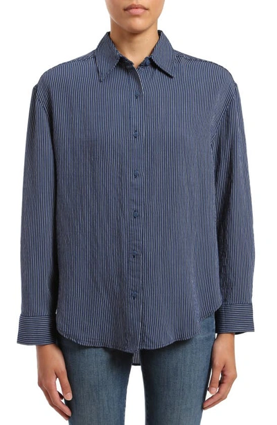 Mavi Jeans Stripe Button-up Shirt In Navy Striped