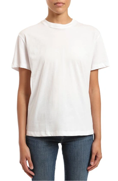 Mavi Jeans Crewneck Cotton Boyfriend T-shirt In White