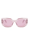 Celine Butterfly 54mm Sunglasses In Shiny Pink / Violet