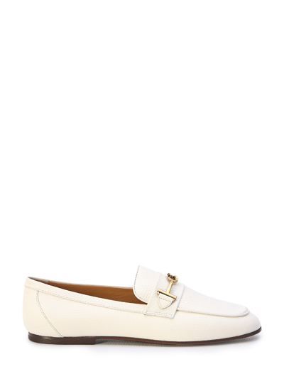 Tod's Leather Loafers In White