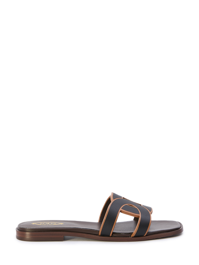 Tod's Kate Leather Sandals In Black