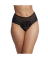 Skarlett Blue Flaunt Lace High Rise Thong In Black