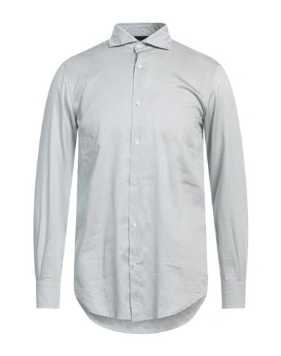 Emporio Armani Man Shirt Sage Green Size L Cotton, Elastane