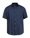 Emporio Armani Man Shirt Navy Blue Size M Cotton