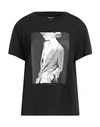 Emporio Armani Woman T-shirt Black Size L Cotton