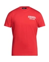 Dsquared2 Man T-shirt Red Size M Cotton