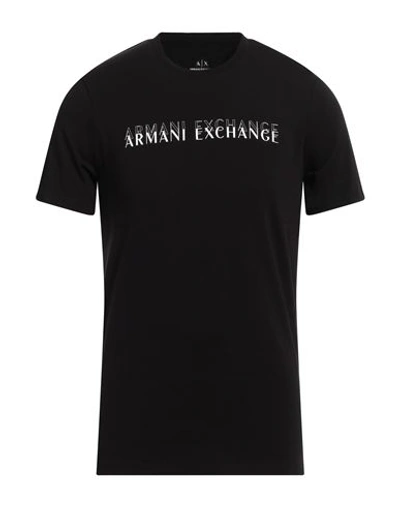 Armani Exchange Man T-shirt Black Size S Cotton, Elastane