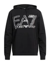 Ea7 Man Sweatshirt Black Size 3xl Cotton