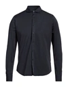 Portofiori Man Shirt Midnight Blue Size 17 Cotton