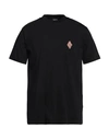 Marcelo Burlon County Of Milan Marcelo Burlon Man T-shirt Black Size S Cotton, Elastane, Polyester