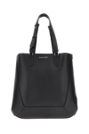 Alexander Mcqueen The Edge Leather Tote Bag In Black