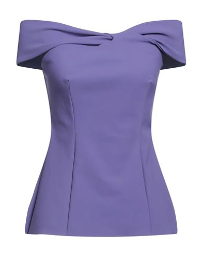 Chiara Boni La Petite Robe Woman Top Purple Size 2 Polyamide, Elastane