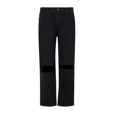 Balenciaga Buckle Loose Fit Pants In Peach Pitch Black