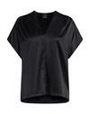 Pinko Woman Top Black Size 10 Silk, Elastane In Black