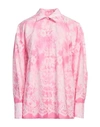 Msgm Woman Shirt Pink Size 6 Cotton