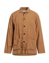Universal Works Man Shirt Camel Size L Organic Cotton In Beige