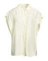 Tela Woman Shirt Light Yellow Size 8 Silk