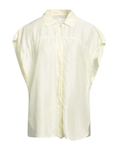 Tela Woman Shirt Light Yellow Size 8 Silk