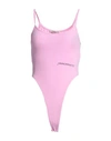 Hinnominate Woman Bodysuit Pink Size Xs Cotton, Elastane