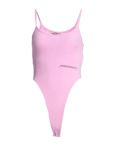 Hinnominate Woman Bodysuit Pink Size Xs Cotton, Elastane