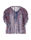 Isabel Marant Étoile Graphic-print Ruffle-detail Blouse In Red