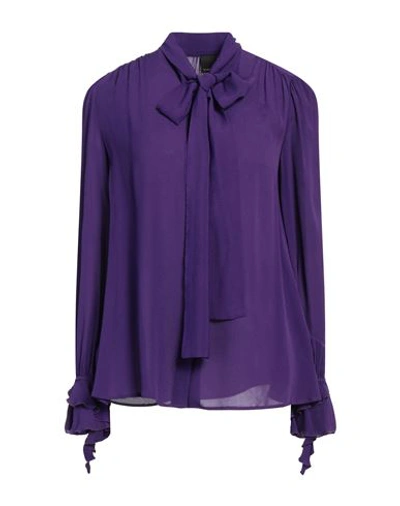 Pinko Woman Shirt Purple Size 6 Viscose