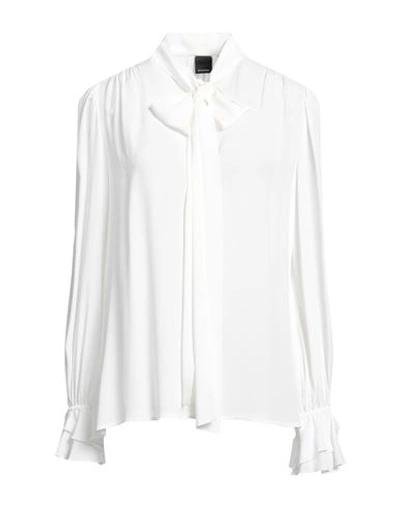 Pinko Woman Shirt White Size 6 Viscose In White