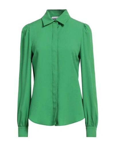 Moschino Woman Shirt Green Size 6 Acetate, Viscose