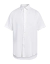 Trussardi Man Shirt White Size 17 Linen