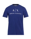 Armani Exchange Man T-shirt Blue Size L Cotton