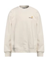 Carhartt Man Sweatshirt Cream Size Xxl Cotton, Polyester, Elastane In White