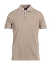 Paul & Shark Man Polo Shirt Khaki Size Xxl Cotton In Beige