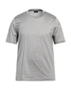 Barba Napoli Man T-shirt Light Grey Size 48 Cotton