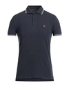 Peuterey Man Polo Shirt Midnight Blue Size S Cotton, Elastane