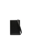 JACQUEMUS BLACK LE GADJU NECK WALLET IN LEATHER MAN