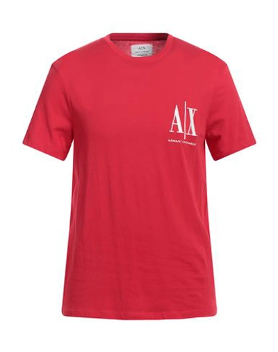 Armani Exchange Man T-shirt Red Size L Cotton In Red