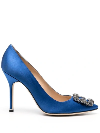Manolo Blahnik Hangisi 070 Pumps Shoes In Blue