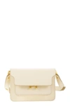 Marni Mini Trunk Leather Shoulder Bag In Avorio