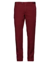 Pt Torino Man Pants Burgundy Size 42 Cotton, Elastane In Red