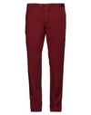 PT TORINO PT TORINO MAN PANTS BURGUNDY SIZE 42 COTTON, ELASTANE