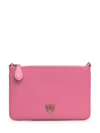 Pinko Logo-plaque Leather Satchel Bag In Pink