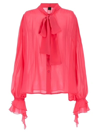 Pinko Pussy-bow Collar Shirt In Pink